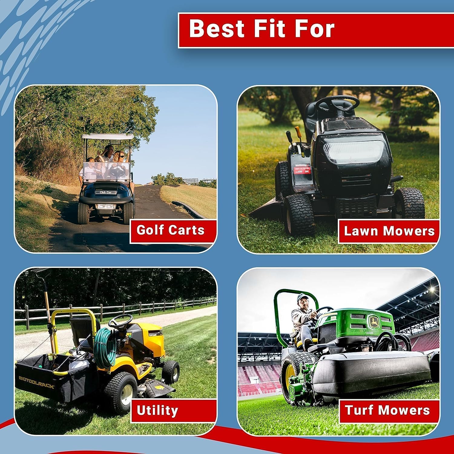 Dos neumáticos de tractor para cortacésped de 24 x 12.00-12 pulgadas, neumáticos traseros resistentes sin cámara de 24 x 12 x 12 pulgadas para una