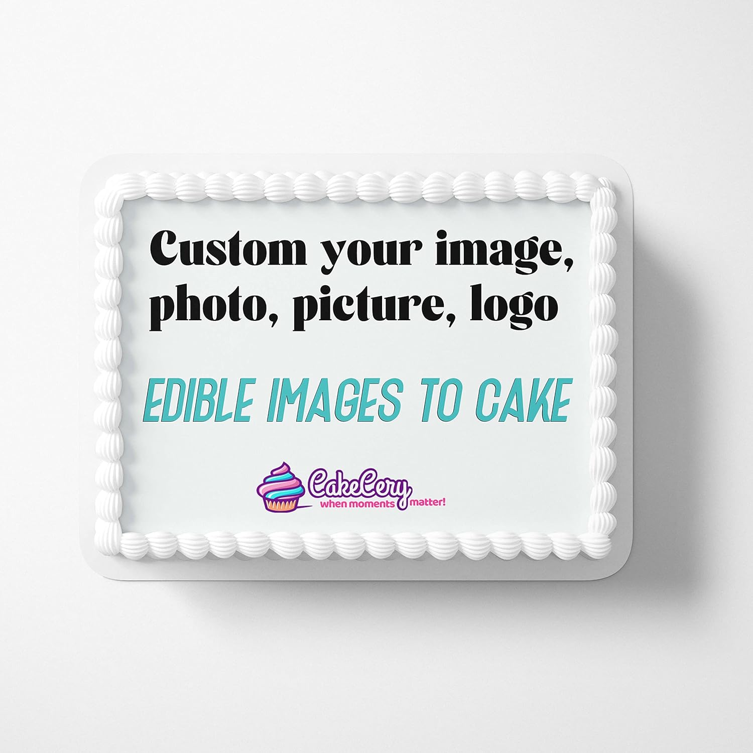 Cartel de 14 de Cakecery para pastel comestible con foto personalizada
