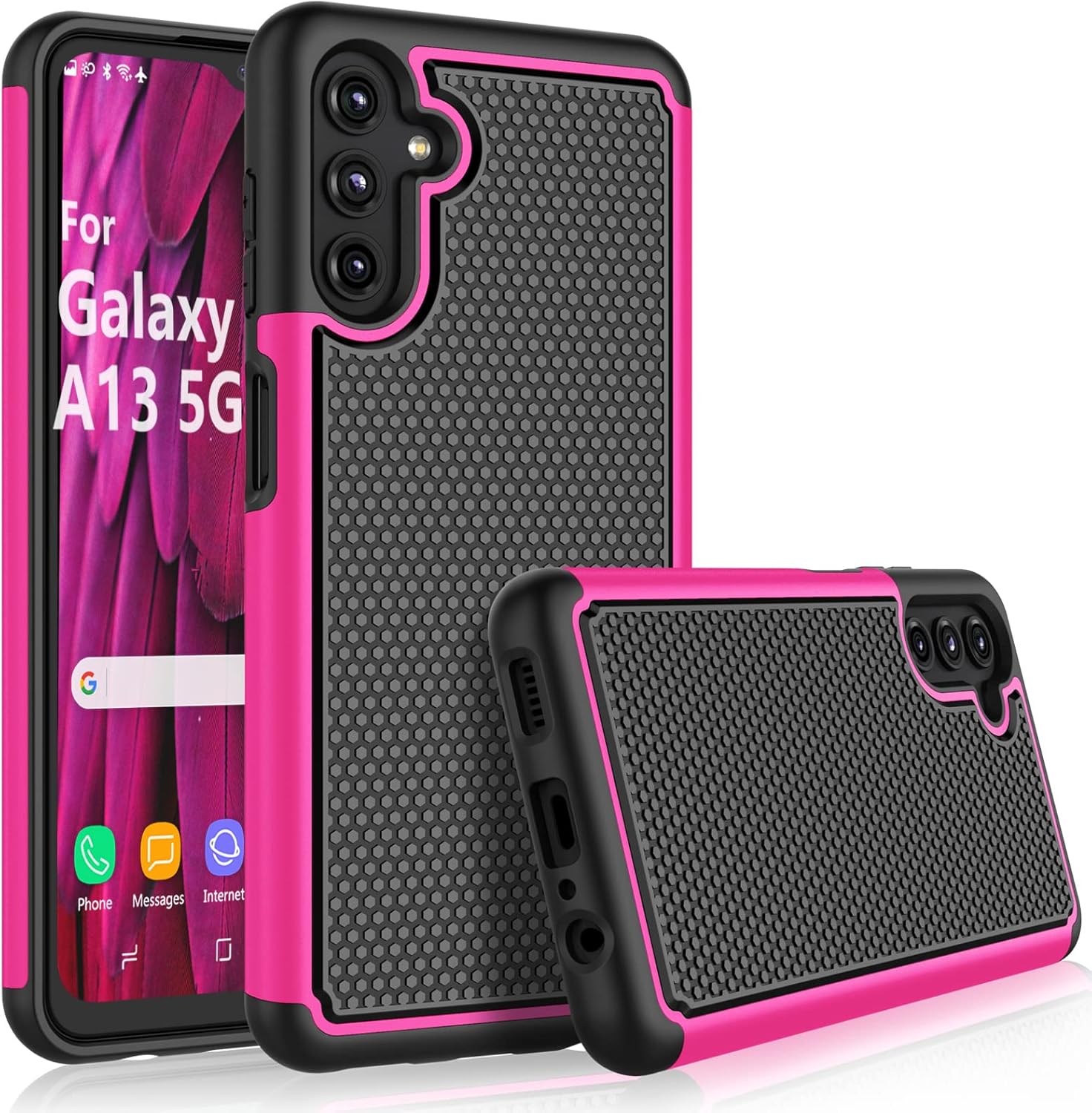 Tekcoo Funda para Samsung Galaxy A13 5G  SM-A136  Prueba de caída de grado militar Tmajor Silicona de goma + plástico texturizado antideslizante