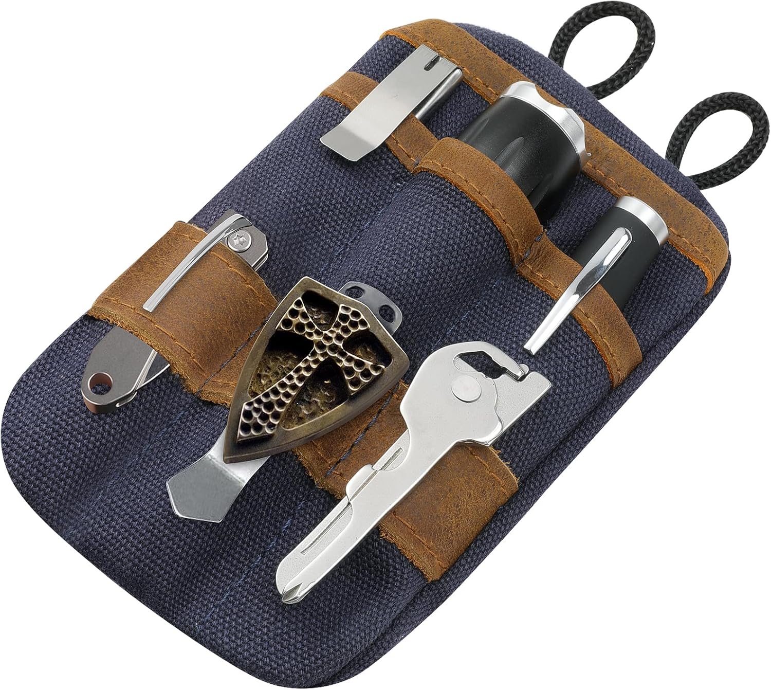 Leatherman Multitool – Bolsa EDC para hombre, funda multiherramienta para cinturón, funda de cuero, bolsa de herramientas para linterna, regalos