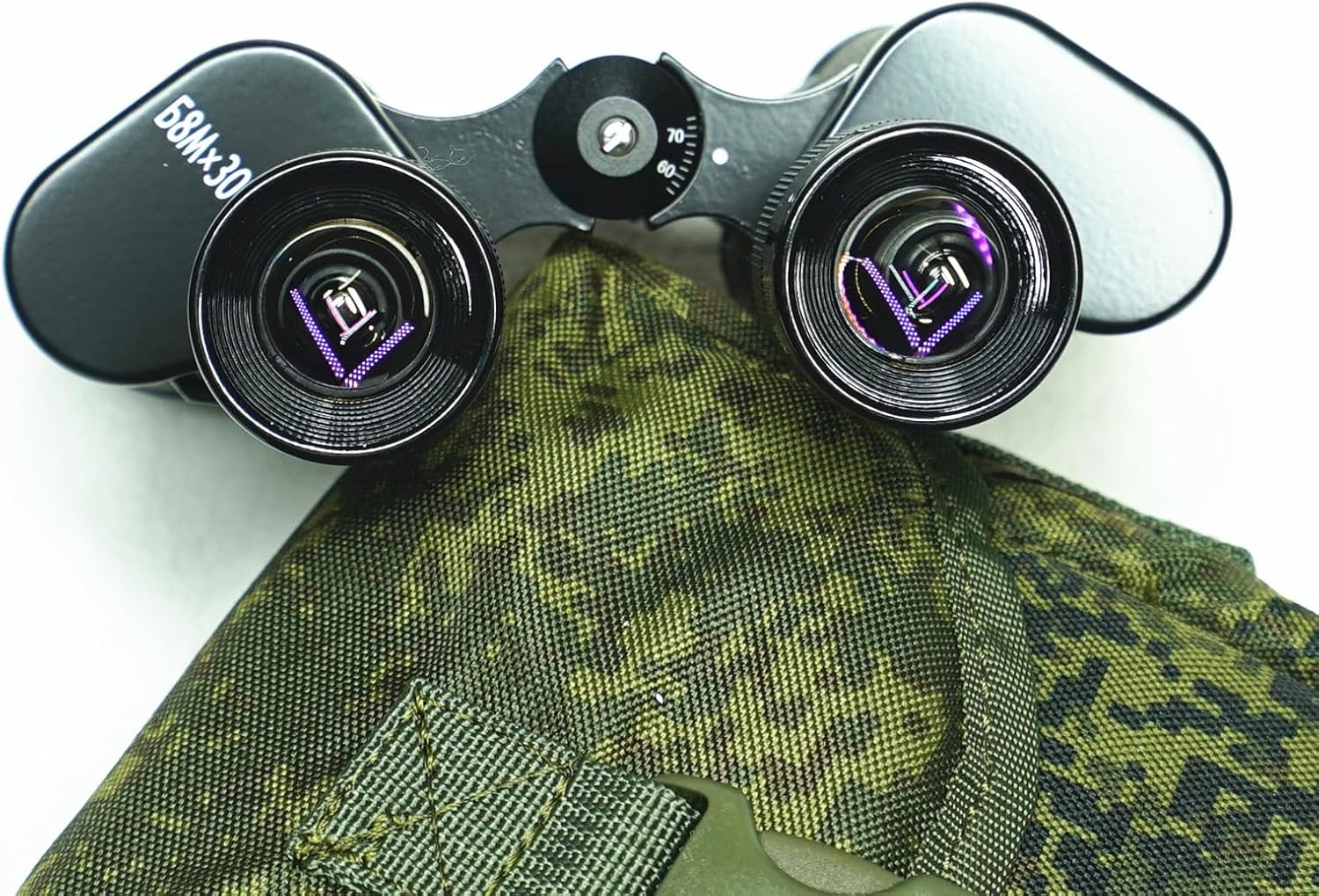 Binoculares rusos Baigish 8X30 telescopio profesional binocular del ejército de metal completo con telémetro ocular para la caza