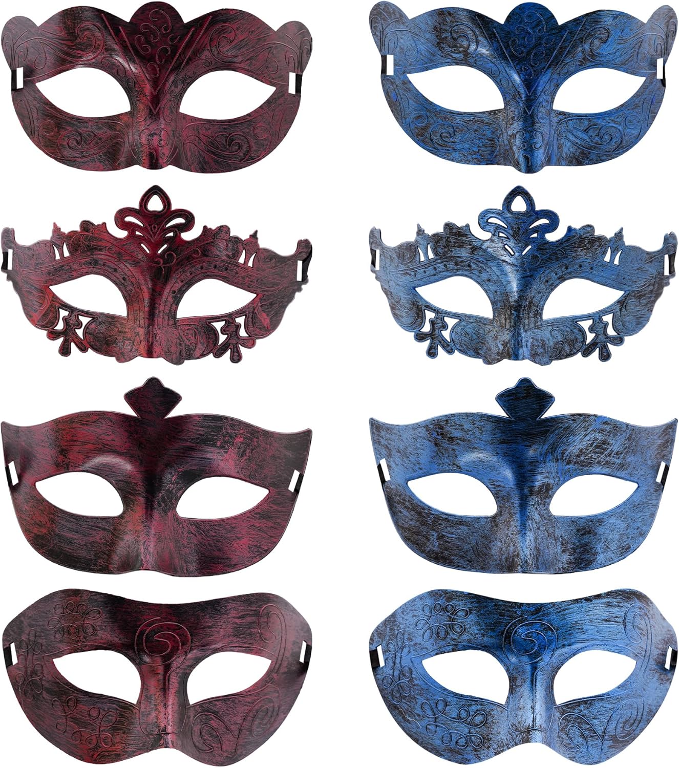 16 máscaras de mascarada, máscaras antiguas vintage, máscaras venecianas, máscaras de carnaval para fiesta de máscaras