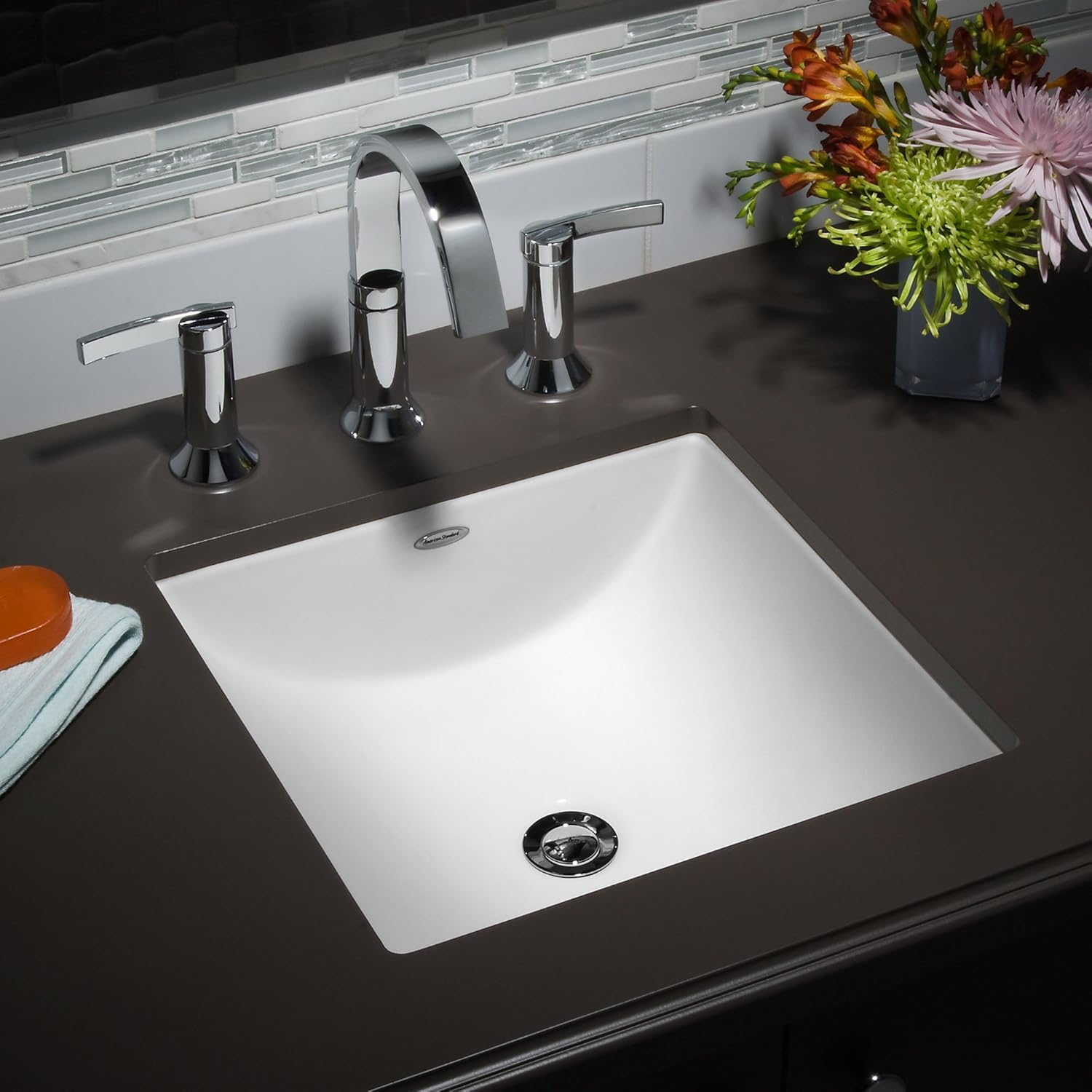 American Standard 0426000.020 Studio Care – Lavabo bajo mostrador de 13 x 13 pulgadas, color blanco