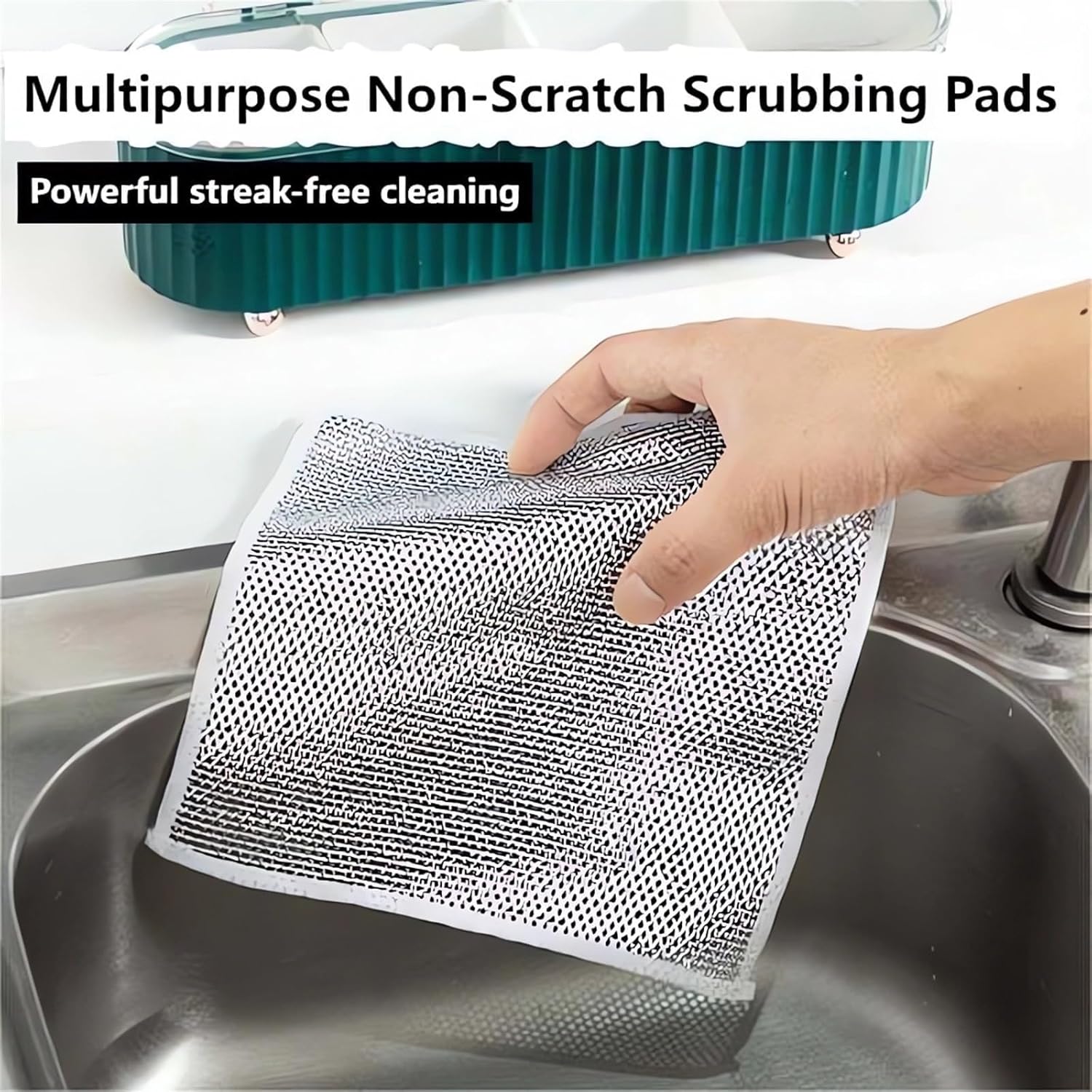 Zyluxa Power Scrub, paño de limpieza Zyluxa, paños de limpieza Poshzon, trapos multiusos para lavar platos de alambre húmedo y seco, paño limpio