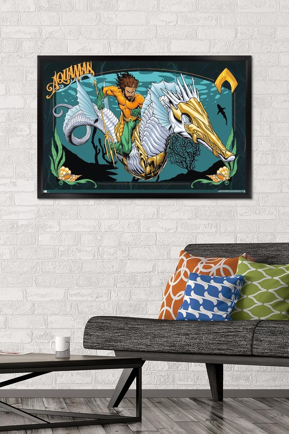 Trends International DC Comics Movie Aquaman y el Reino Perdido – Póster de pared con ilustración de Aquaman, 22.37 x 34.00 pulgadas, versión