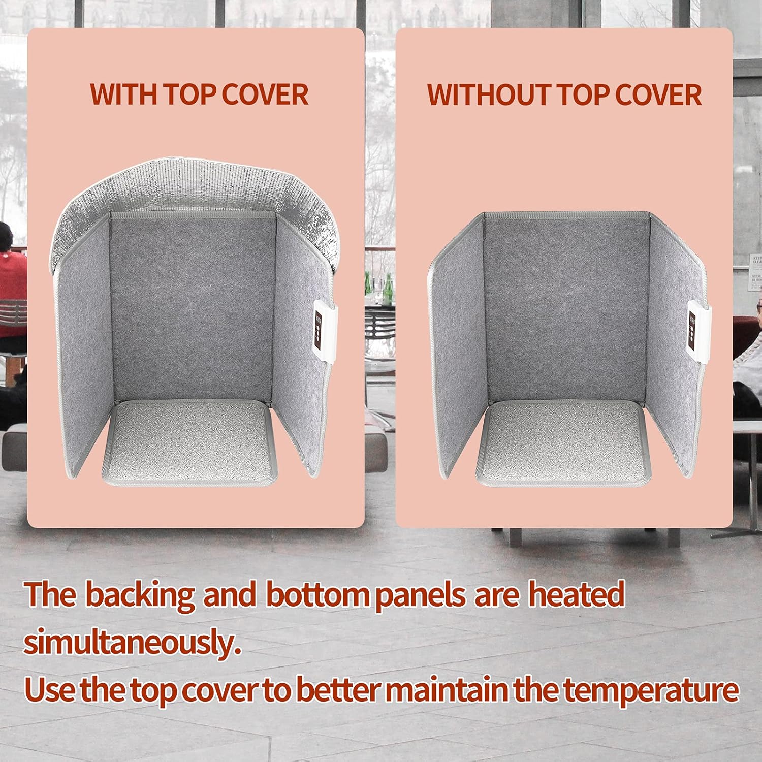 Calentador eléctrico portátil con temporizador, calor extra para piernas, tobillos, pies, plegable, portátil y silencioso, para oficina, debajo del