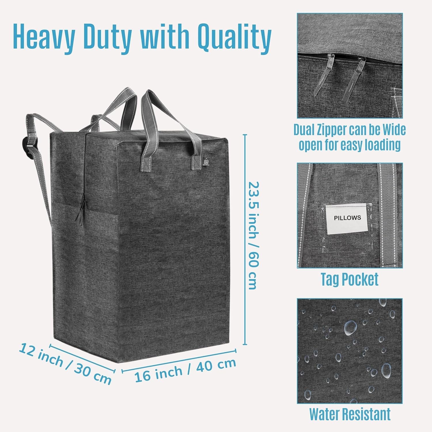 VENO Bolsas de mudanza con correas ajustables para mochila, suministros de mudanza, alternativas de cajas de mudanza, bolsas de embalaje