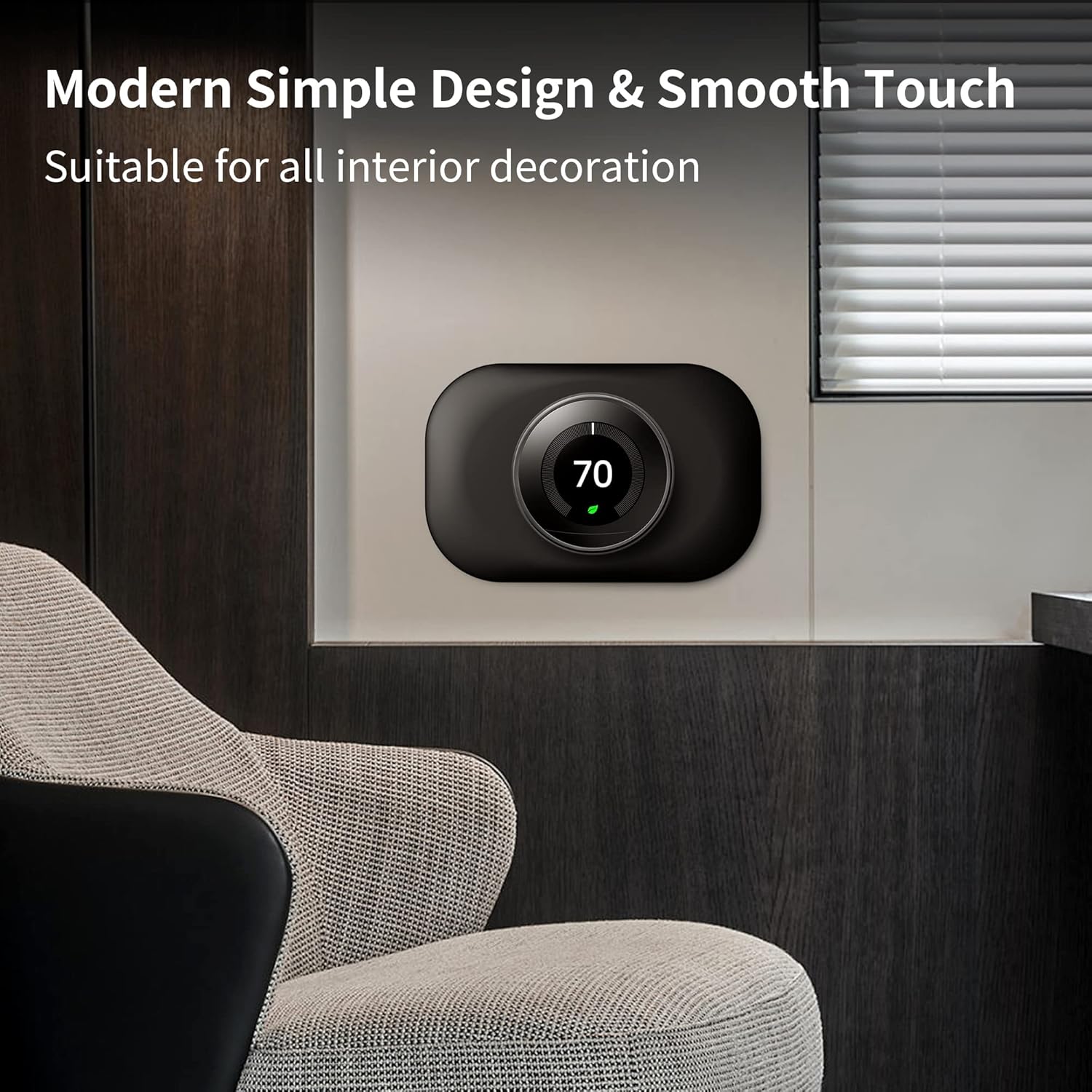 Compatible con termostato Google Nest 123 cubierta de placa de pared, kit de molduras de termostato Petrichor Nest, hecho para termostato Google