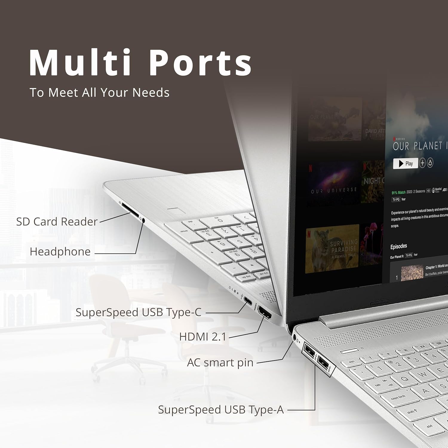 HP Portátil FHD de 15.6 pulgadas, Intel Core i5-1135G7, 16 GB de RAM, SSD PCIe de 512 GB, gráficos Intel Iris Xe, Wi-Fi 5, cámara HD Ture Vision,