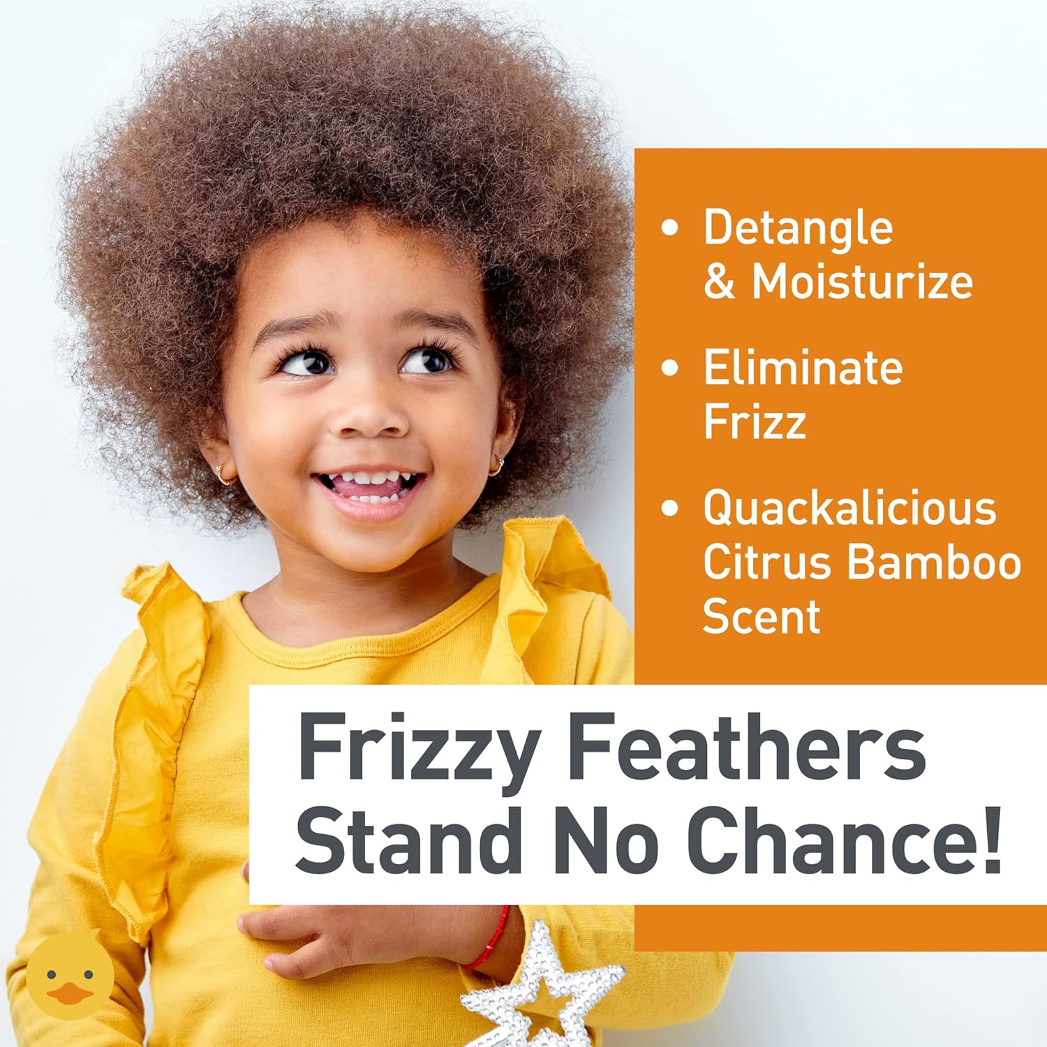 FuzzyDuck Acondicionador desenredante y sin enjuague para cabello fino, grueso, ondulado, rizado y rizado natural, hidratante antiencrespamiento,