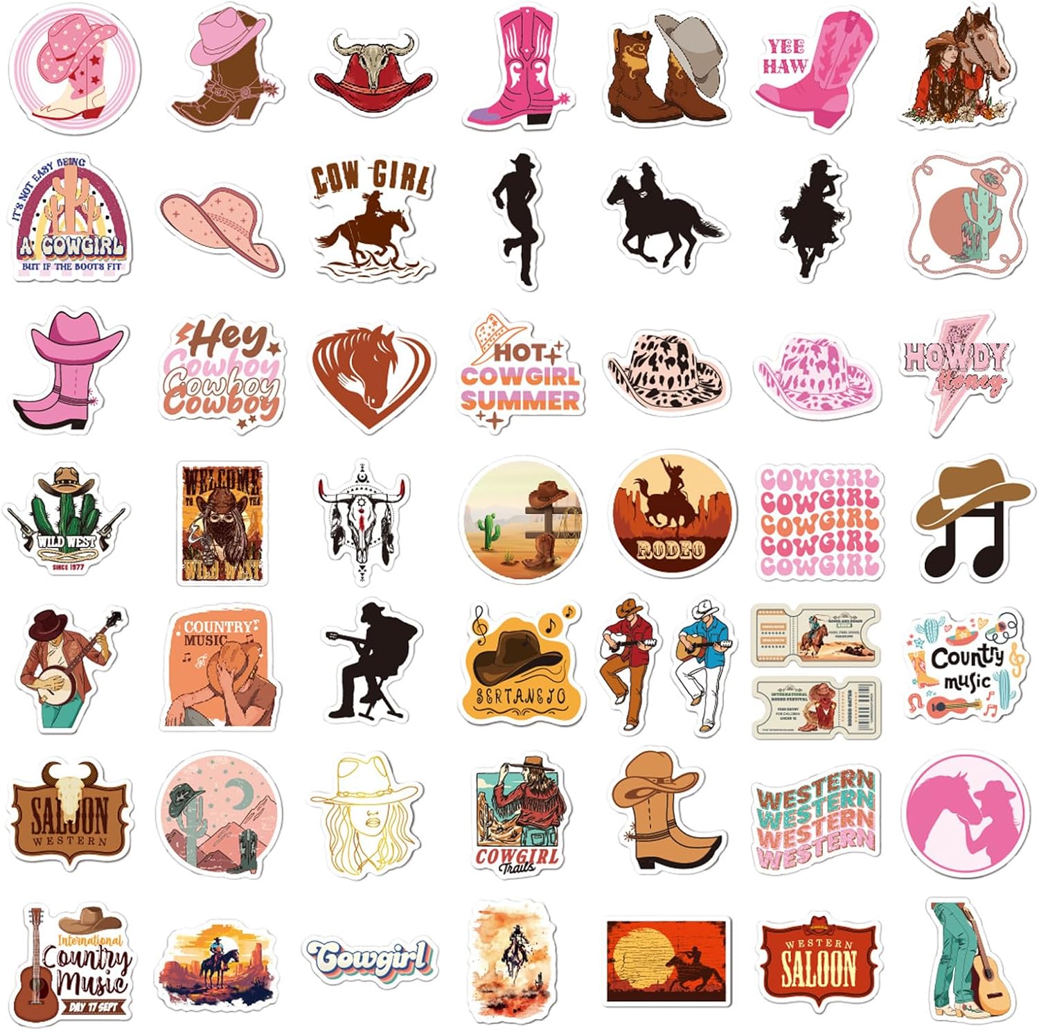 Yrmysrx 100 piezas de suministros de fiesta de vaquera occidental, incluyen pulseras de palmada, llavero, tatuajes temporales, calcomanías, bolsas