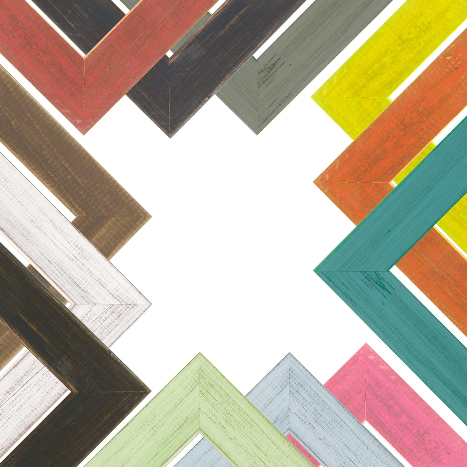 Jerry’s Artarama Millbrook Collection – Portarretratos de madera country chic amarillo sureño, 8 x 10  Moldeado estrecho de madera maciza de 1.5