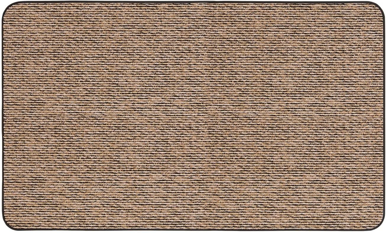 House, Home and More Alfombra antideslizante para interiores, alfombra ondulada, color negro, 3 pies x 5 pies