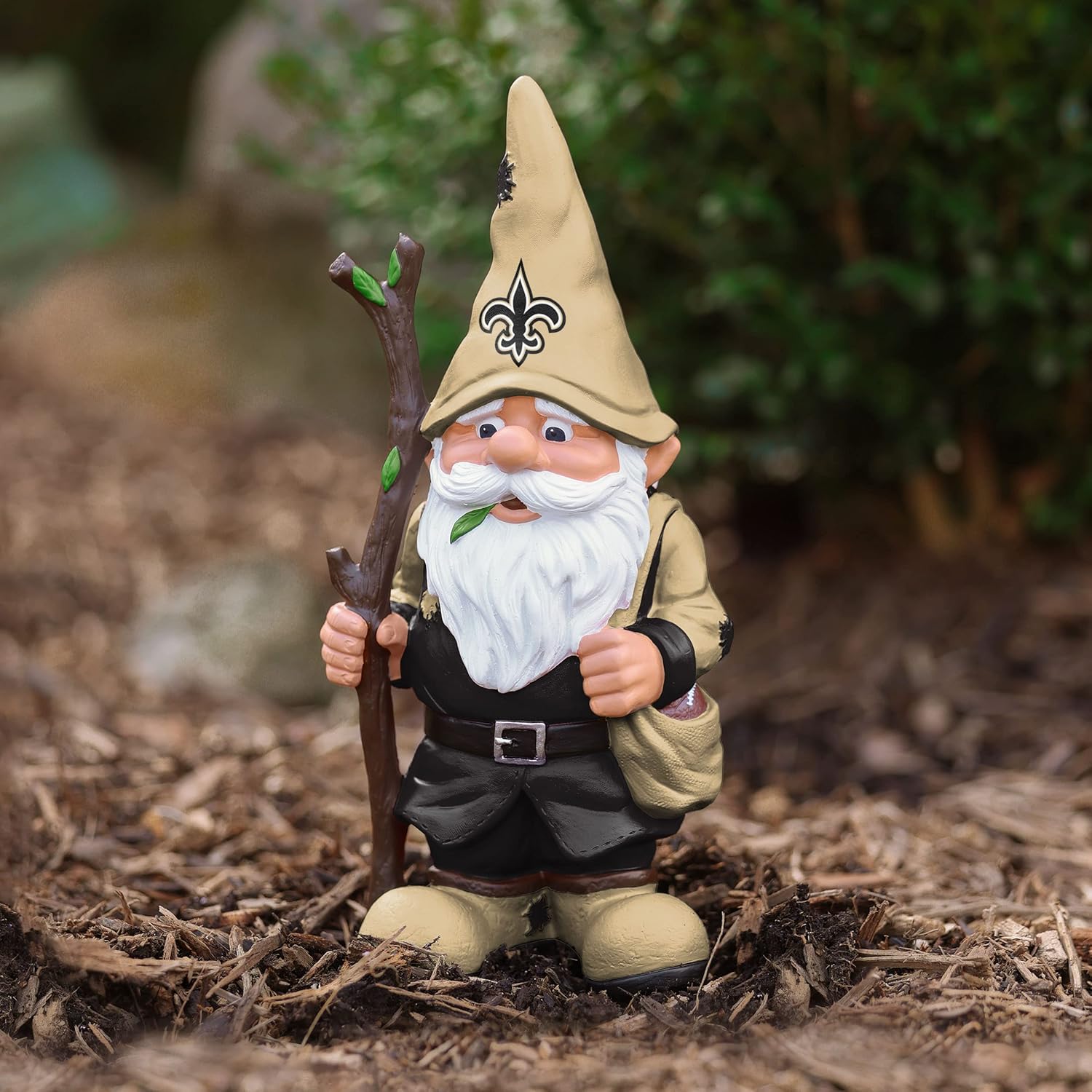 FOCO NFL Unisex-Adult NFL Team Logo Holding Stick Garden Statue Outdoor Gnome