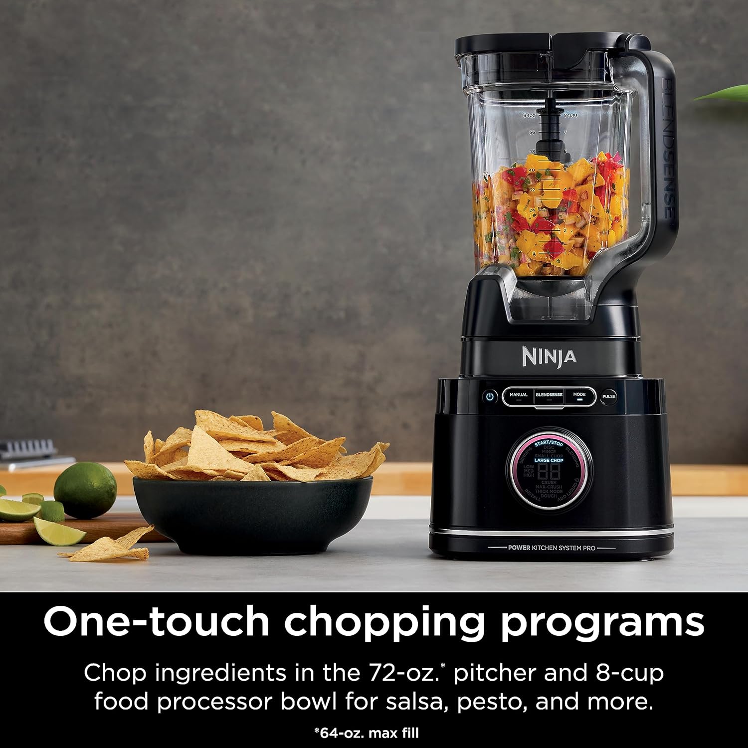 Ninja TB401 Detect Kitchen System Power Blender + Processor Pro, tecnología BlendSense, licuadora, picar y batidos, 1800 vatios máximos, jarra de 72