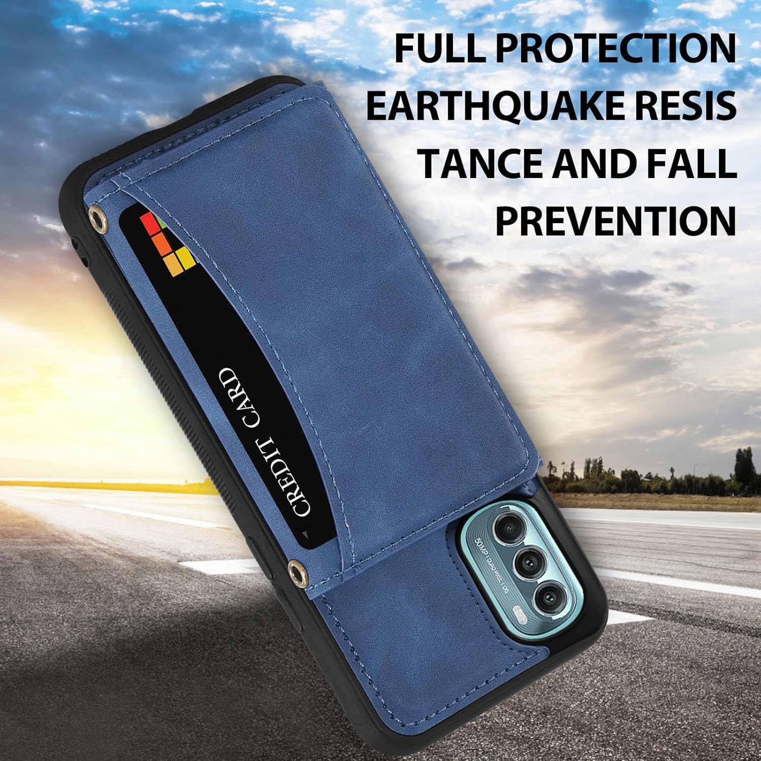 Asuwish Funda de teléfono para Motorola Moto G Stylus 5G 2022 con protector de pantalla de vidrio templado y soporte de tarjeta de piel sintética,