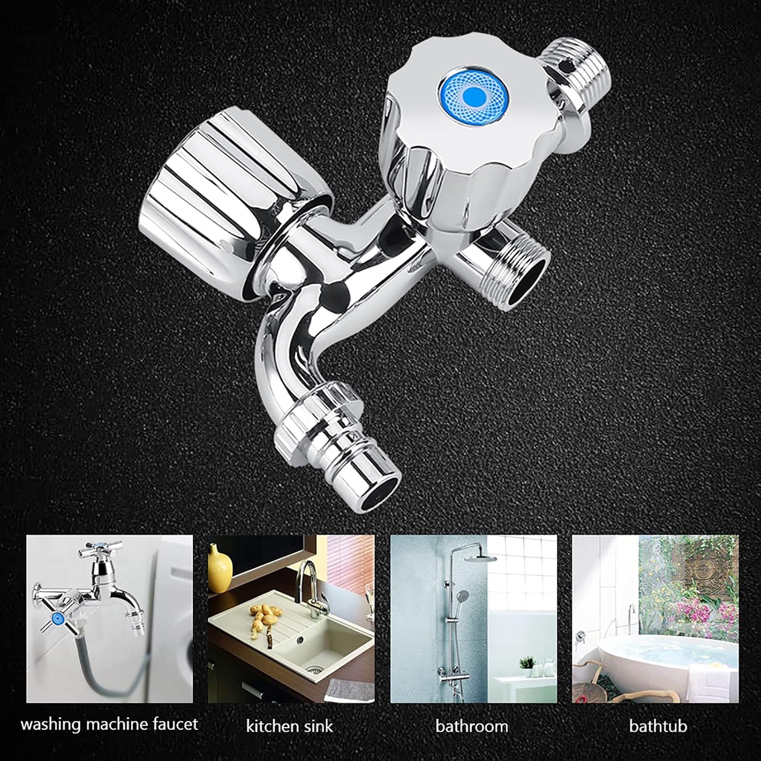 Grifo de agua con doble caño, grifos de cocina, lavabo, lavabo, mezclador de refrigerador, grifo mezclador de plástico galvanizado, grifo de agua