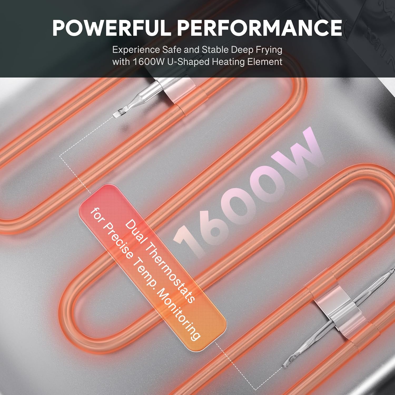 WILPREP Freidora eléctrica, freidora comercial de 10 libras con tanque extraíble, máquina de freír cocina con certificación ETL para uso doméstico,