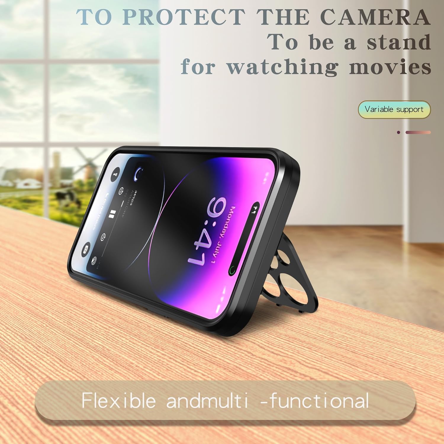 Asuwish Funda de teléfono para iPhone 15 Pro Max de 6.7 pulgadas con protector de pantalla de vidrio templado Magsafe y soporte delgado accesorios