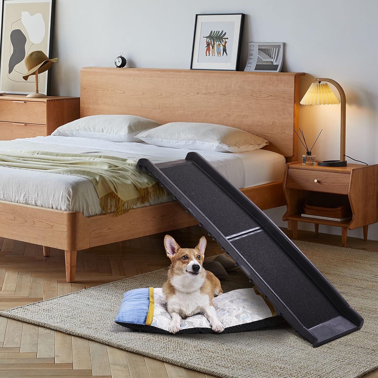 Rampa plegable para perros SUVcoche de 62 pulgadas de largo, escaleras para cachorros, perros viejos, artritis, dolor en las articulaciones, rampa