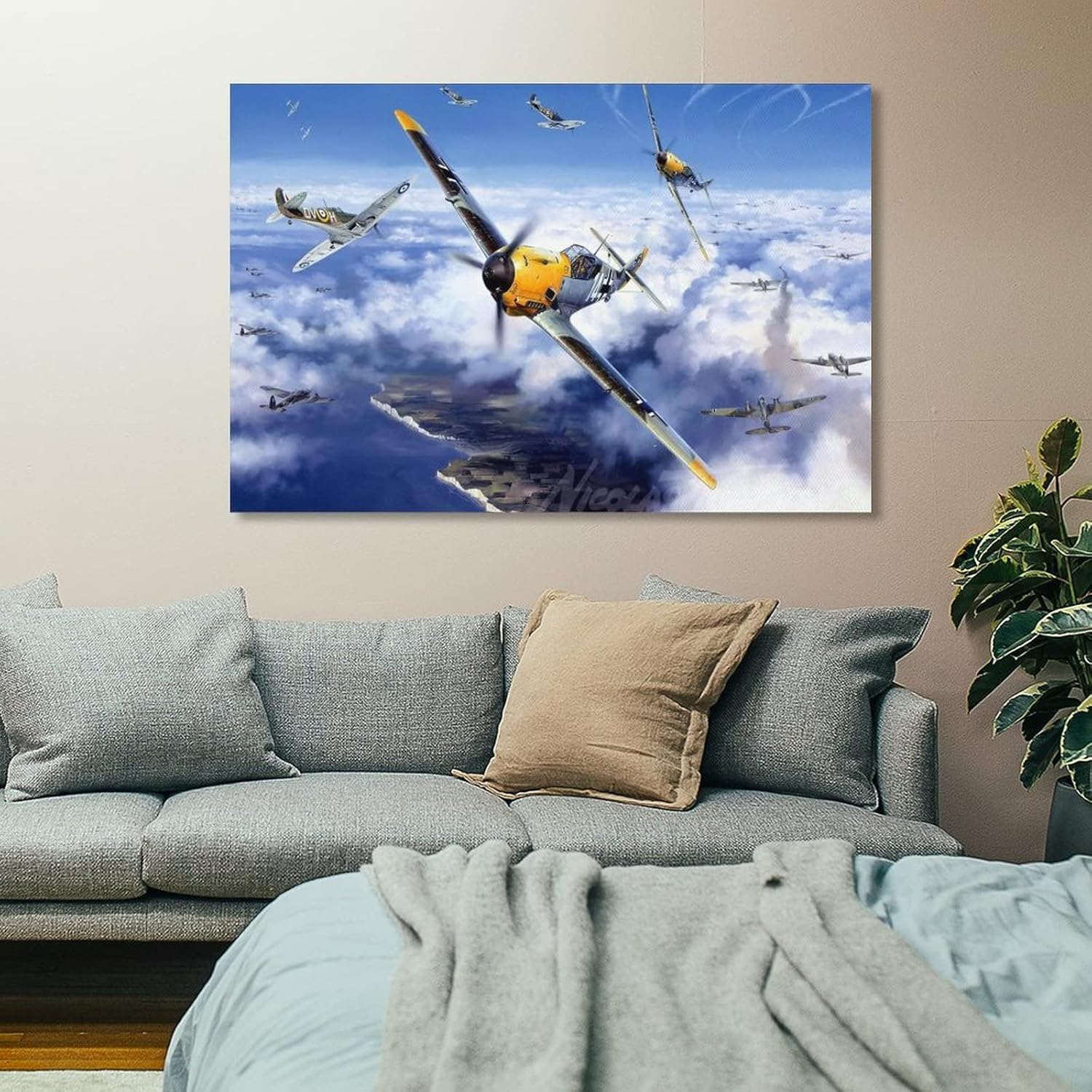 Póster de pantalla de ala de aviación de cohetes de caza de cohetes, pinturas artísticas en lienzo, decoración de pared, decoración del hogar,