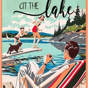 La vida es mejor en el lago 2 “x 3” imán de nevera refrigerador imagen vintage regalo retro vacaciones C La vida es mejor en el lago 2 “x 3” imán de nevera refrigerador imagen vintage regalo retro vacaciones C