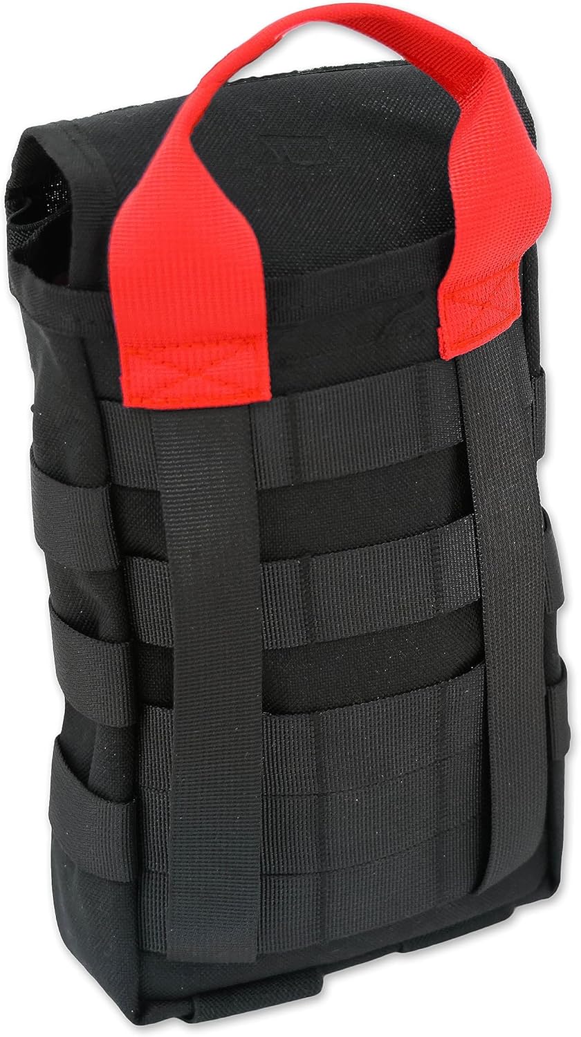 Lightning X – Kit de primeros auxilios táctico IFAK MOLLE con tecnología de lengüeta roja LXPB70-SKK, color negro