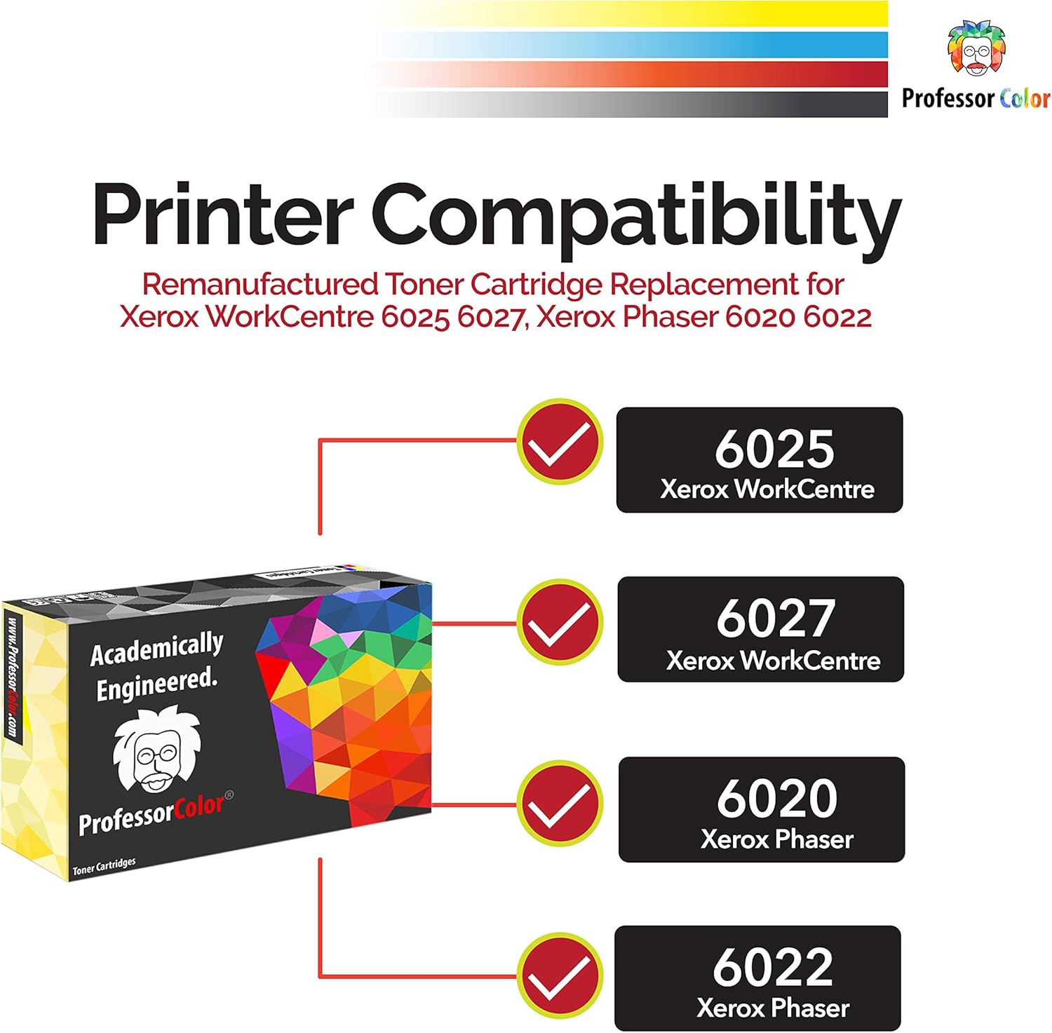 Cartucho de impresora de tóner remanufacturado para Xerox WorkCentre 60276025, Xerox Phaser 60226020, tóner de repuesto para amarillo 106R02758