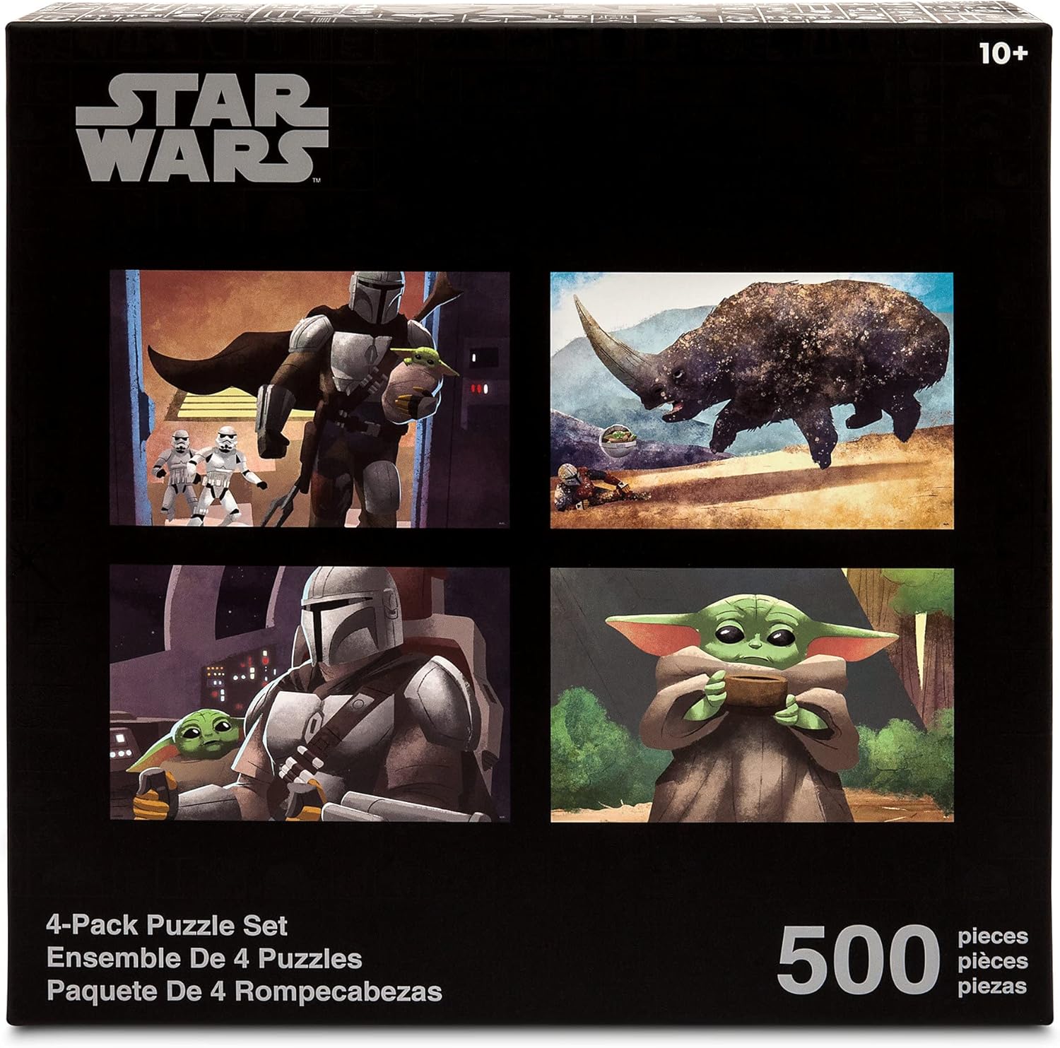 STAR WARS Juego de rompecabezas The Mandalorian de cuatro paquetes