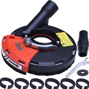 HERZO Cubierta de polvo de molienda de superficie universal para tarea de molienda de amoladora angular de 7 pulgadas HERZO Cubierta de polvo de molienda de superficie universal para tarea de molienda de amoladora angular de 7 pulgadas