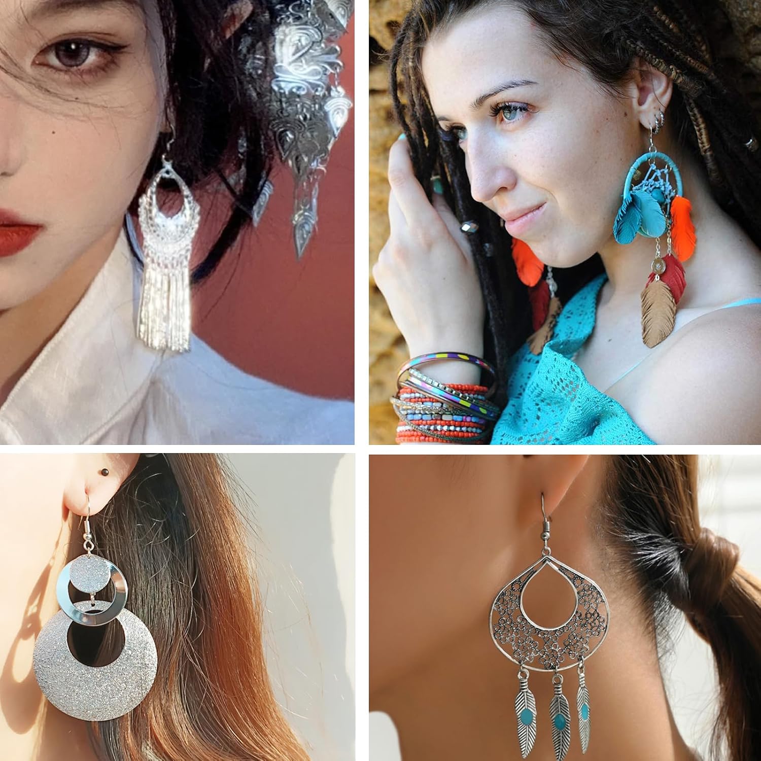 Ganchos para aretes de plata de ley 925, 50 unidades, ganchos para aretes para fabricación de joyas, ganchos hipoalergénicos para aretes, cables de
