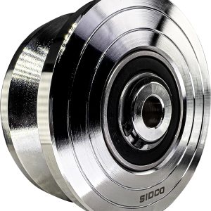 Rueda con ranura en V de 4 pulgadas, acero sólido, rueda de puerta corredera, resistente, rueda de puerta de metal, rueda en forma de V invertida Rueda con ranura en V de 4 pulgadas, acero sólido, rueda de puerta corredera, resistente, rueda de puerta de metal, rueda en forma de V invertida