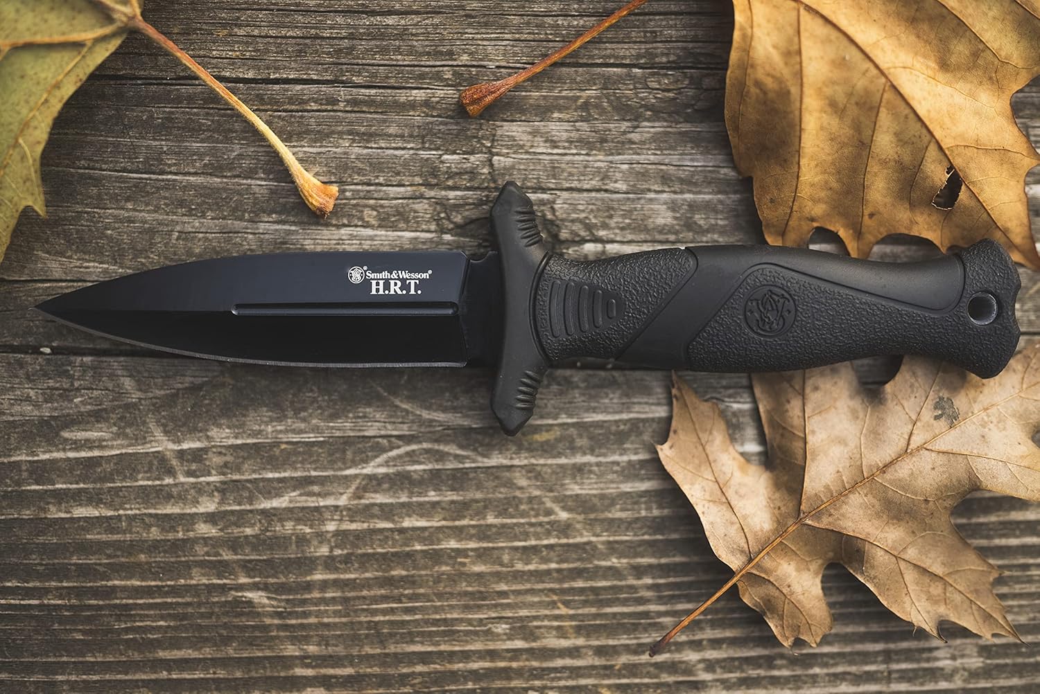 Smith & Wesson Cuchillo de hoja fija SS de alto carbono de 8.5 pulgadas con hoja de borde falso de 4 pulgadas para supervivencia táctica al aire