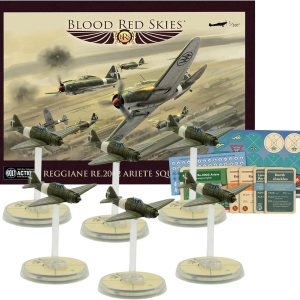 Wargames Delivered Blood Red Skies Reggiane Re.2002 Ariete Squadron – Juego de guerra de mesa de combate aéreo masivo de la Segunda Guerra Mundial, Wargames Delivered Blood Red Skies Reggiane Re.2002 Ariete Squadron – Juego de guerra de mesa de combate aéreo masivo de la Segunda Guerra Mundial,