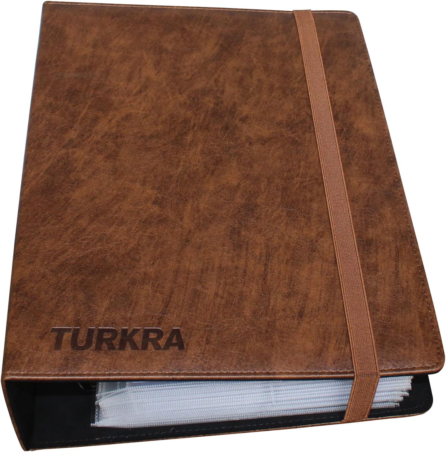 Carpeta de carga superior con 25 páginas, 3 anillas para carga superior, álbum con capacidad para 150 soportes duros estándar de 3 x 4 pulgadas