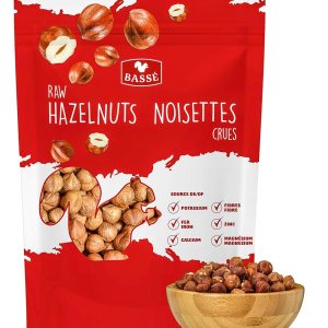 Basse Avellanas crudas, enteras, sin sal, sin cáscara, bolsa resellable, certificado Kosher 2 lb Basse Avellanas crudas, enteras, sin sal, sin cáscara, bolsa resellable, certificado Kosher 2 lb