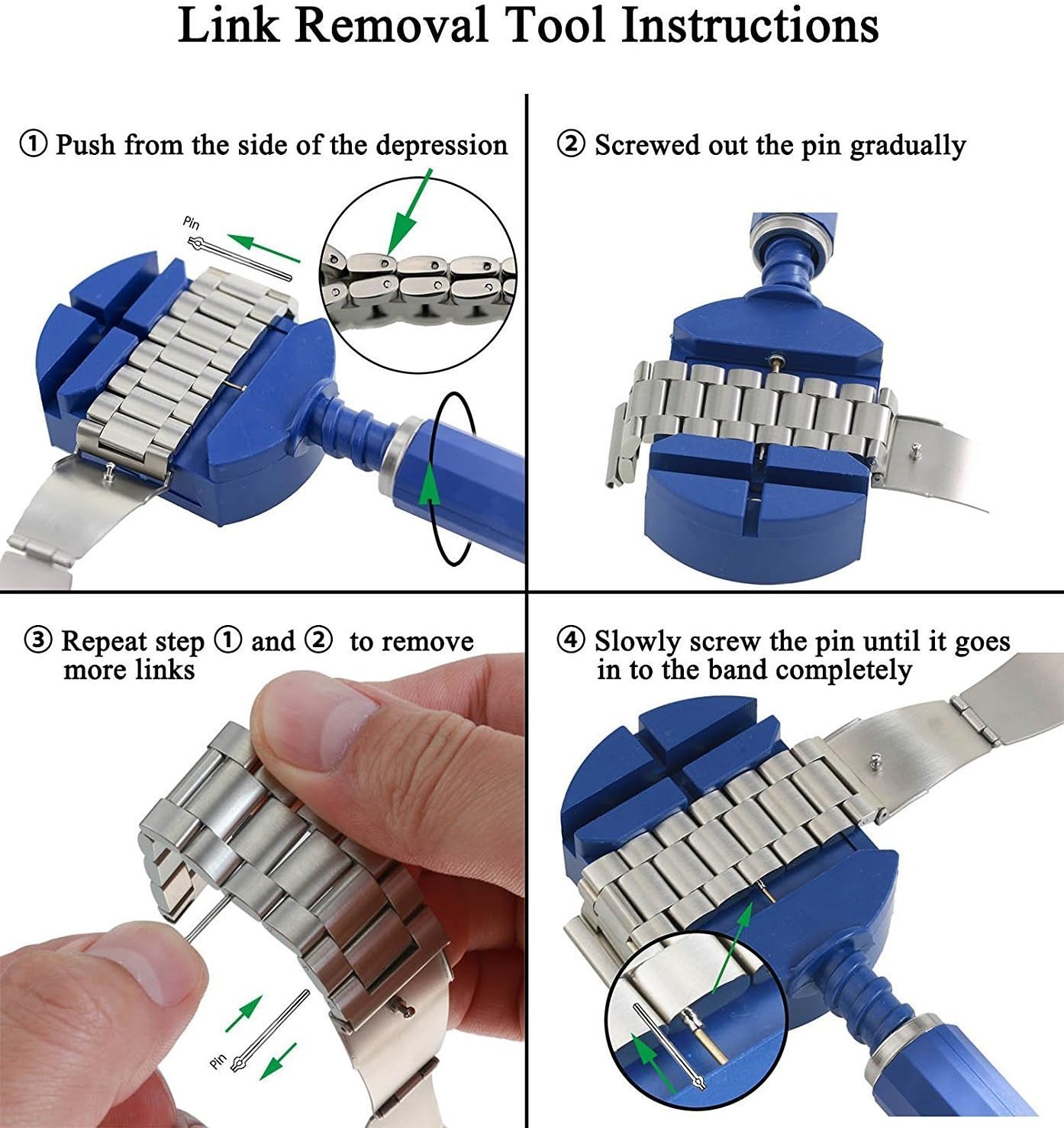 Compatible con la correa de reloj inteligente LIGE, correas de repuesto de metal de acero inoxidable de liberación rápida compatibles con reloj