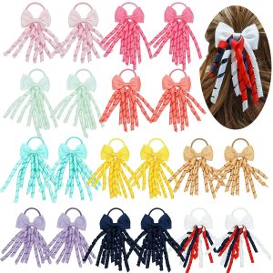 20 lazos para el cabello para niñas y bebés, lazos para el cabello rizados, bandas elásticas para el cabello, cintas de grogrén, soportes para cola 20 lazos para el cabello para niñas y bebés, lazos para el cabello rizados, bandas elásticas para el cabello, cintas de grogrén, soportes para cola