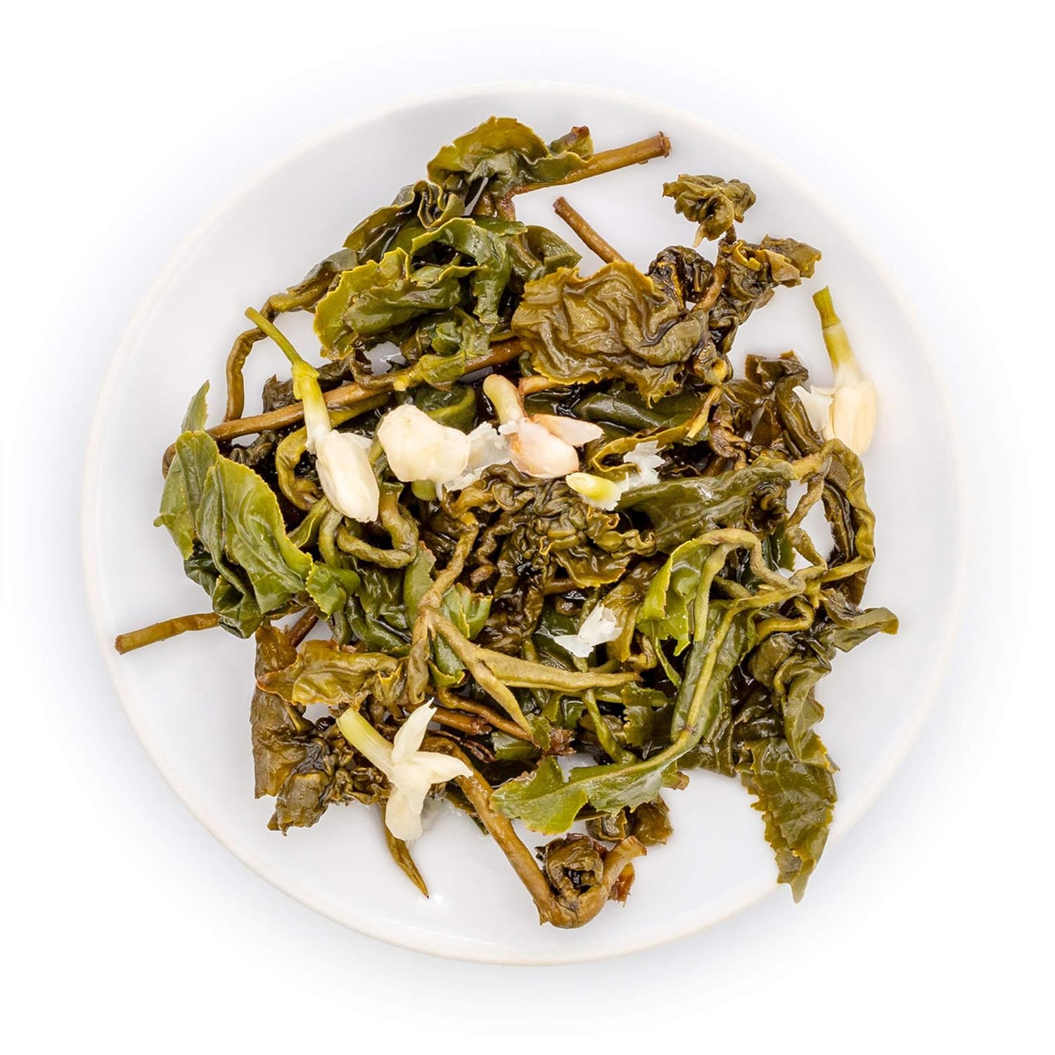 Oriarm Té Oolong de jazmín Hoja suelta  Hojas de té verde Oolong de Taiwán con flores de jazmín  3.53 oz (3.53 onzas)