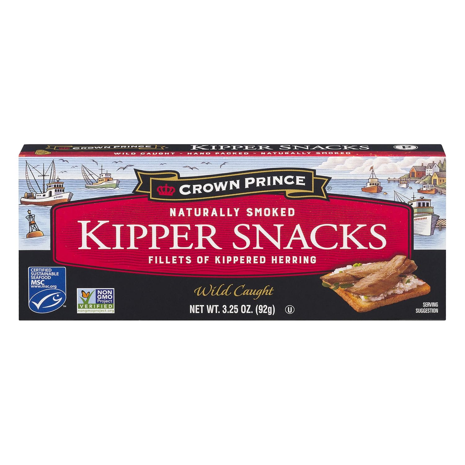 Crown Prince Kipper Snacks, Filetes de arenque en cubillo, ahumado naturalmente, 3.25 oz