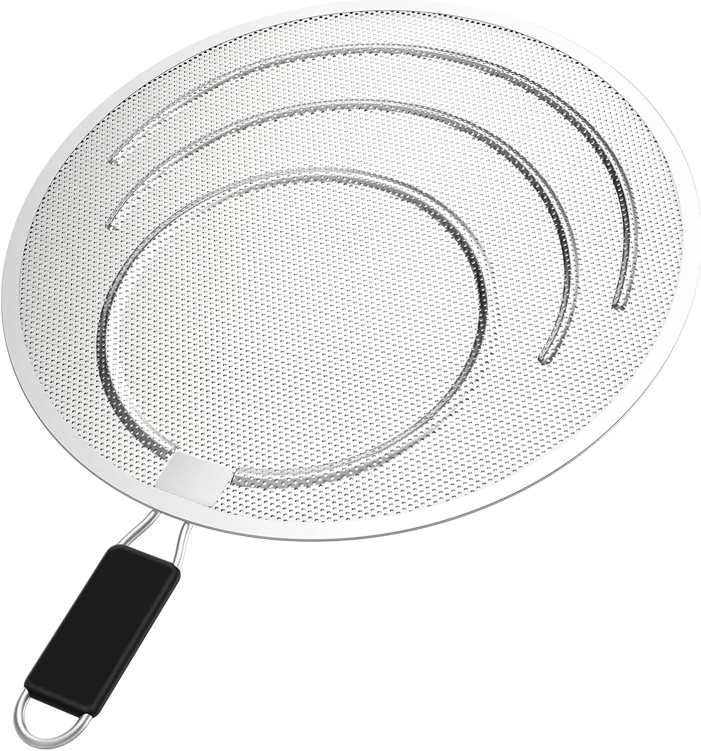 INYOU Pantalla contra salpicaduras para sartén de 13.4 pulgadas, pantalla de salpicaduras de grasa de acero inoxidable para cocinar, resistente al