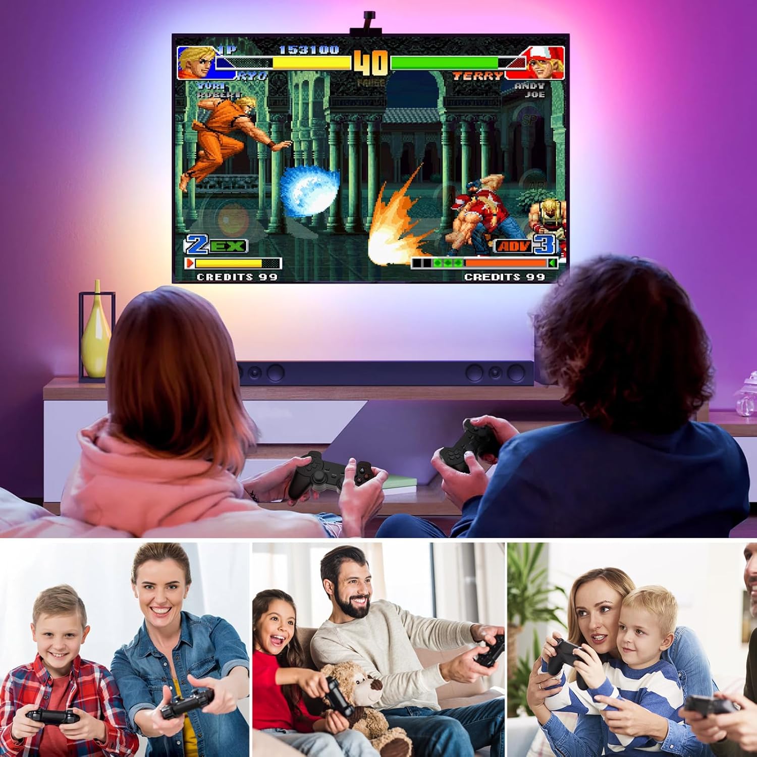 20000 en 1 WiFi Game Box 58S Arcade Stick Retro Consola de juegos irrepetida, Plug and Play, 9 emuladores, salida HDMI 4K, controladores