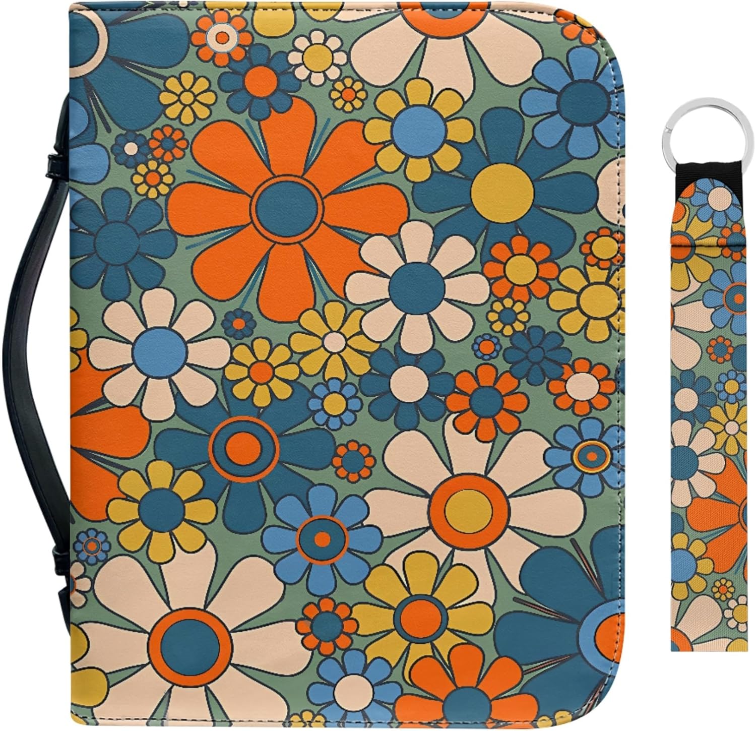 Bengbobar Funda bohemia para la Biblia para mujeres y niñas, funda de transporte de la Biblia, impermeable, con asa y funda de diario con