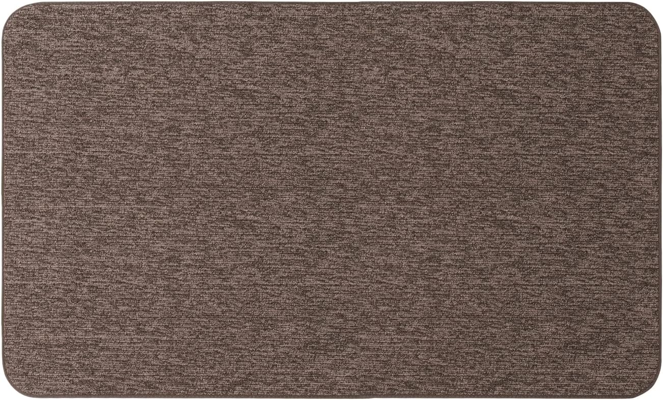 House, Home and More Alfombra antideslizante para interiores, color gris guijarro, 3 pies x 5 pies