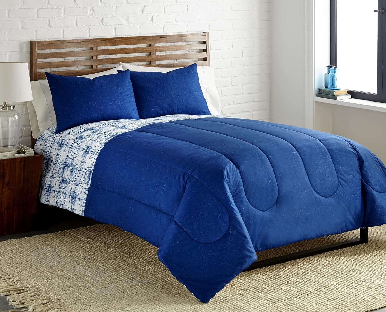 Thermee Micro Flannel Juego de edredón tamaño matrimonialqueen, ropa de cama de felpa, suave y cálida, lavar y secar a máquina, cuadros de acuarela