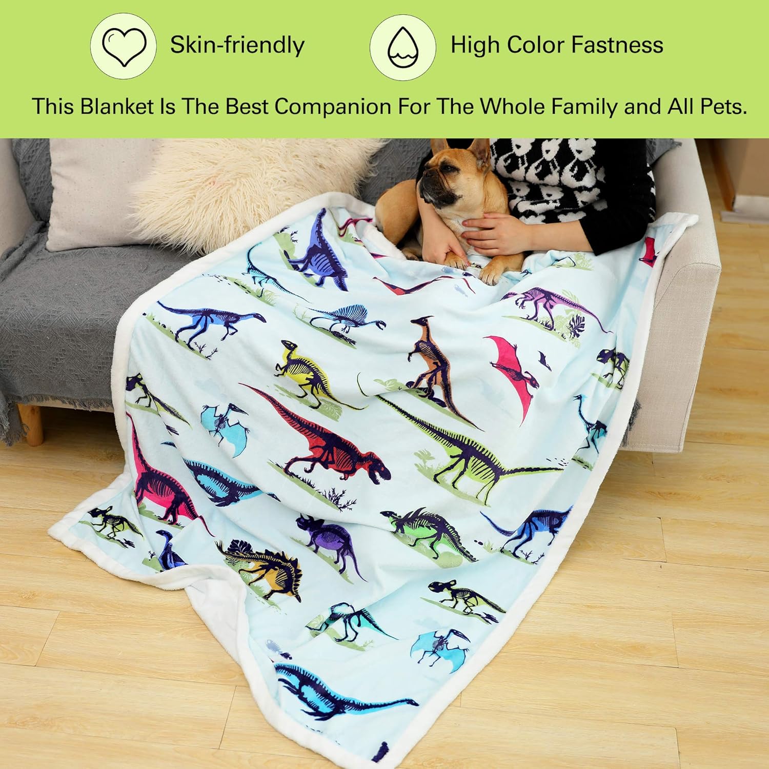 Manta de dinosaurio suave para niños, regalo para los amantes de los dinosaurios, manta con dinosaurios en ella, acogedora y esponjosa, regalos de