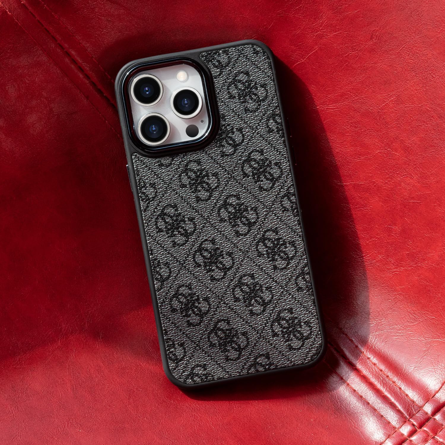 Funda de cuero para iPhone 14 Pro Max, con diseño clásico retro a cuadros, protección contra caídas a prueba de golpes, soporte de teléfono a la