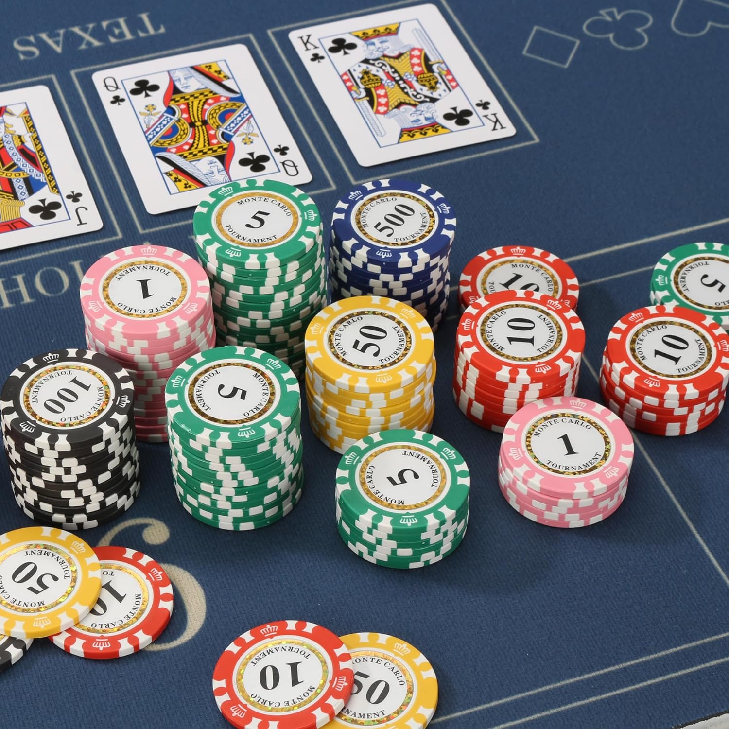 LUOBAO Fichas de póquer numeradas prémium para juego de mesa de cartas, para Texas Hold’em, Blackjack, Club de cartas o juegos de póquer nocturno