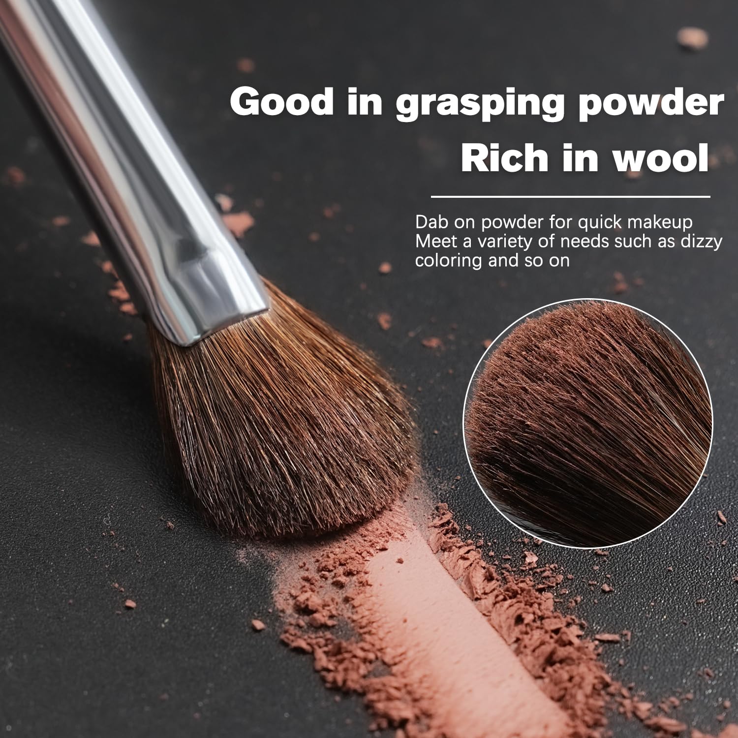 BEILI Juego de 6 brochas de maquillaje de ojos, pinceles pequeños y portátiles para sombra de ojos, brochas de maquillaje para sombra de ojos,