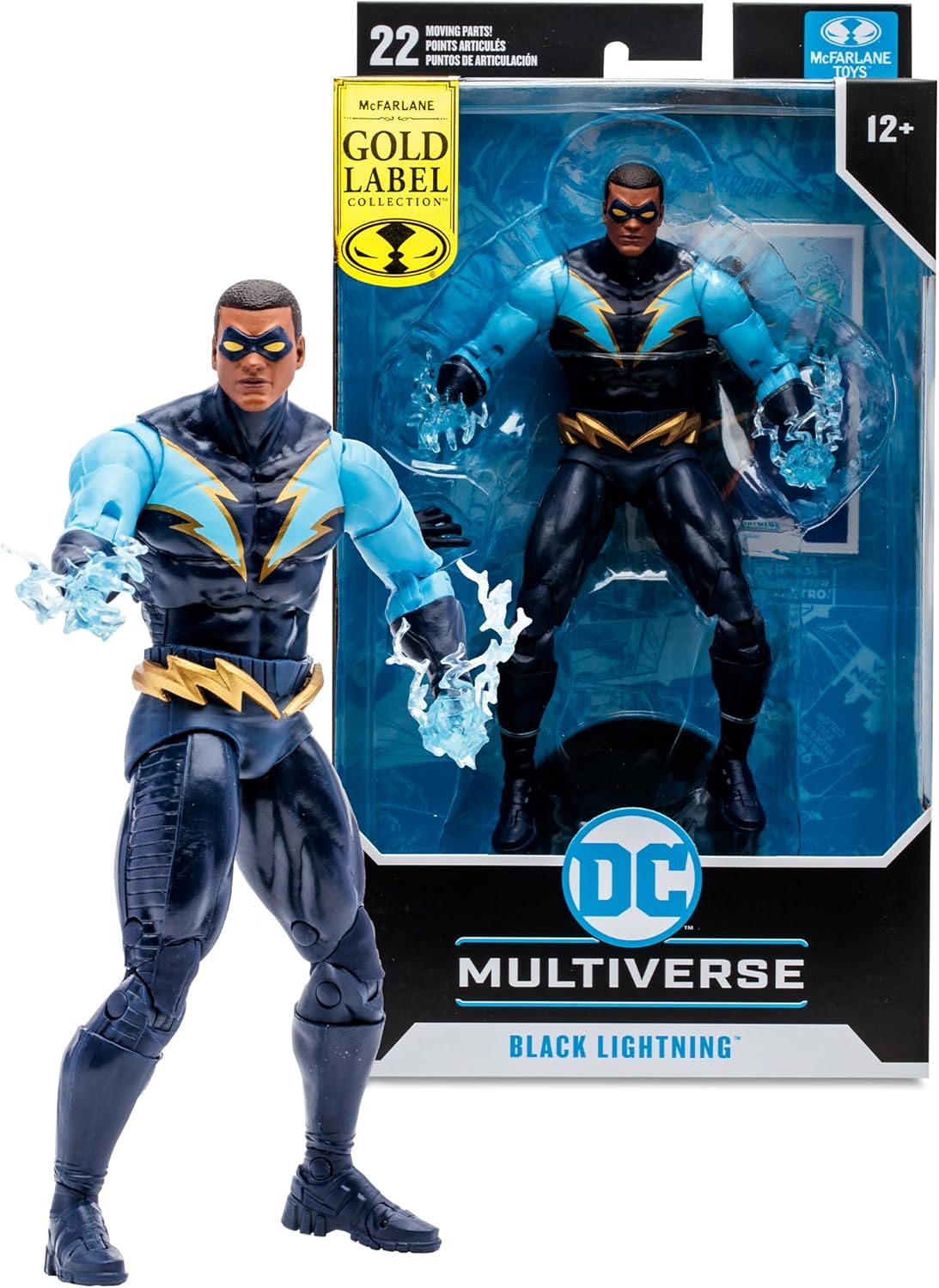 DC Multiverse Final Crisis Figura de acción exclusiva de 7 pulgadas – Black Lightning Gold Label